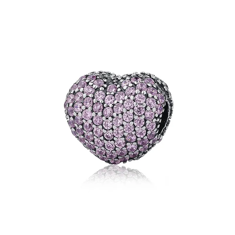PSC065 MYBEBOA, подлинный 925 пробы, серебро, 45 типов, Loves floms, зажимы, фиксатор, подходит для оригинального браслета Pandora, DIY, подвески, ювелирные изделия - Цвет: PSC065