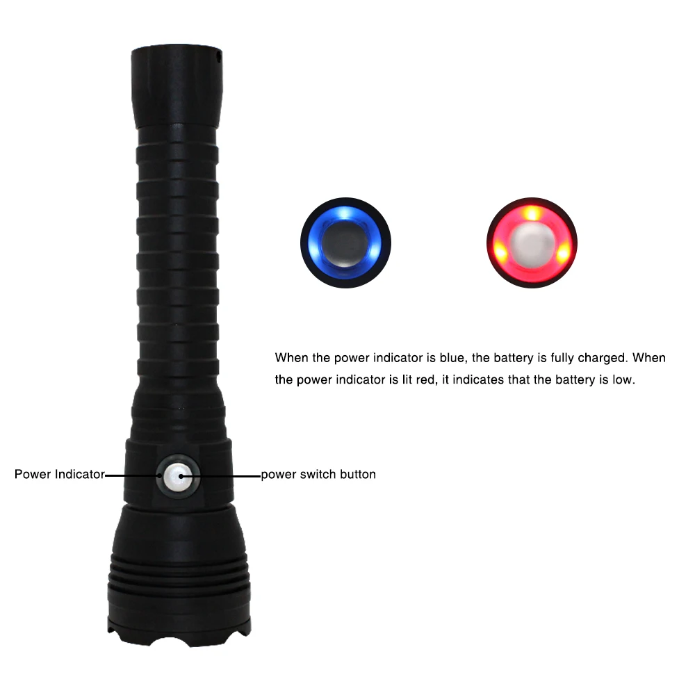 Powerful XHP70.2 LED diving Flashlight torch 4000 lumens Underwater 100M 26650 waterproof scuba flashlight 5 Mode led Tactical | Освещение