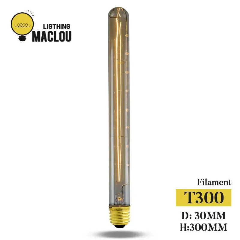 Лампа Эдисона E27 T300 Ampoule винтажная лампа накаливания домашняя декоративная