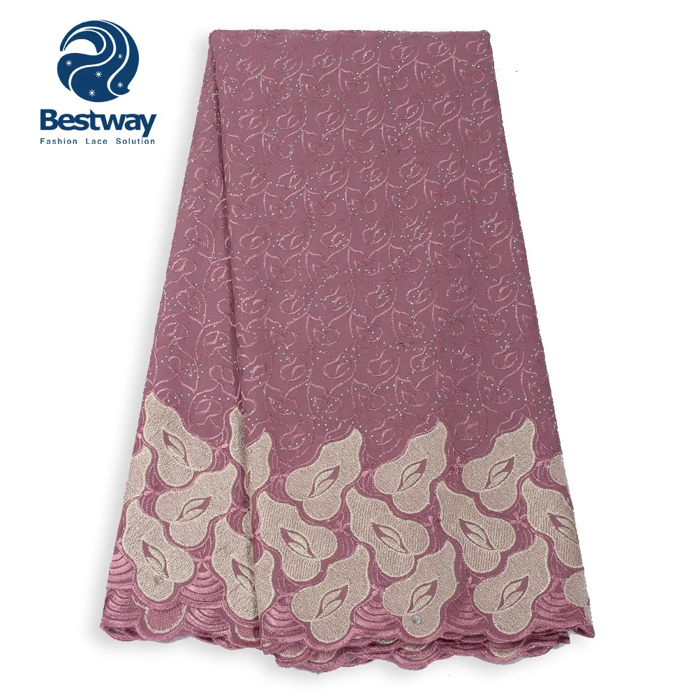 Bestway новая швейцарская вуаль вышивка кружевная ткань хлопок кружево стразы