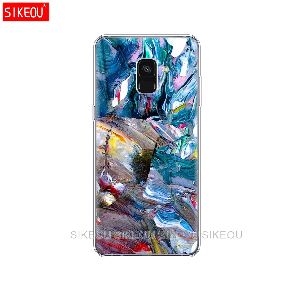 Силиконовый чехол для телефона Samsung Galaxy A8 2018 A3 A310 A5 A510 A7 2016 2017 мрамор Зеленый