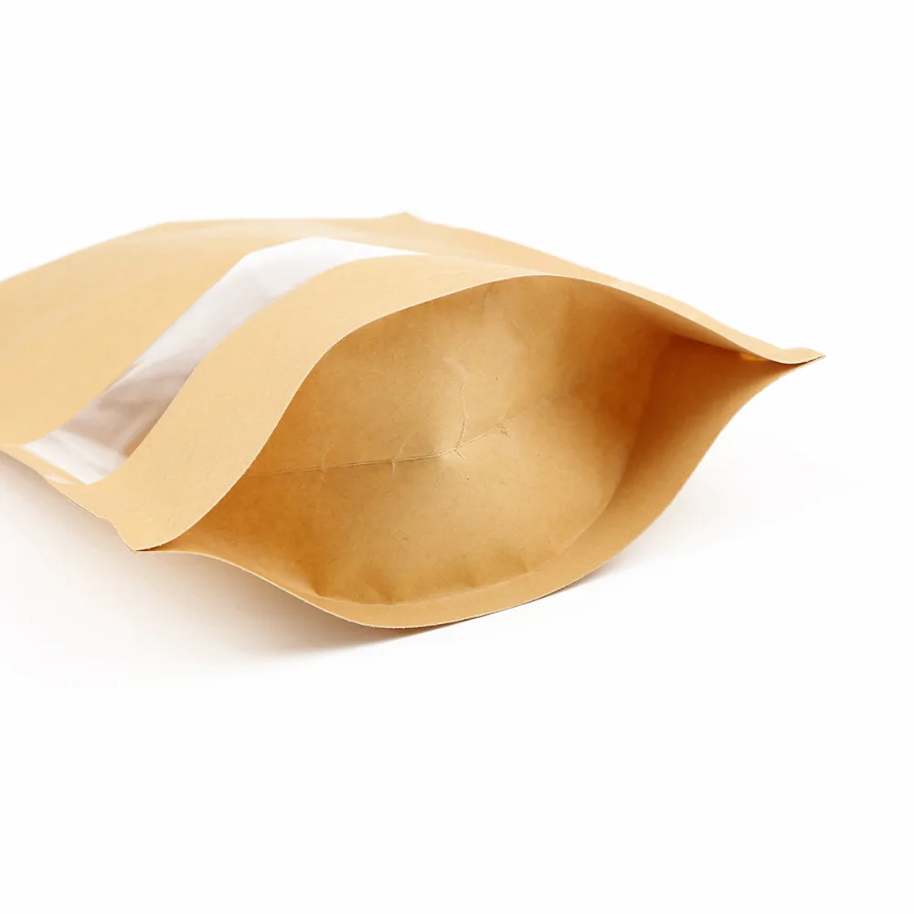 10 шт./лот пакет из крафт-бумаги разных размеров со стоячим замком и матовым