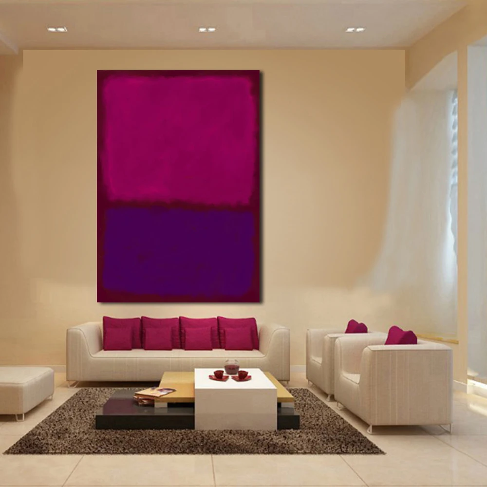 Классическая картина маслом JQHYART Mark Rothko Настенная для домашнего декора холст с