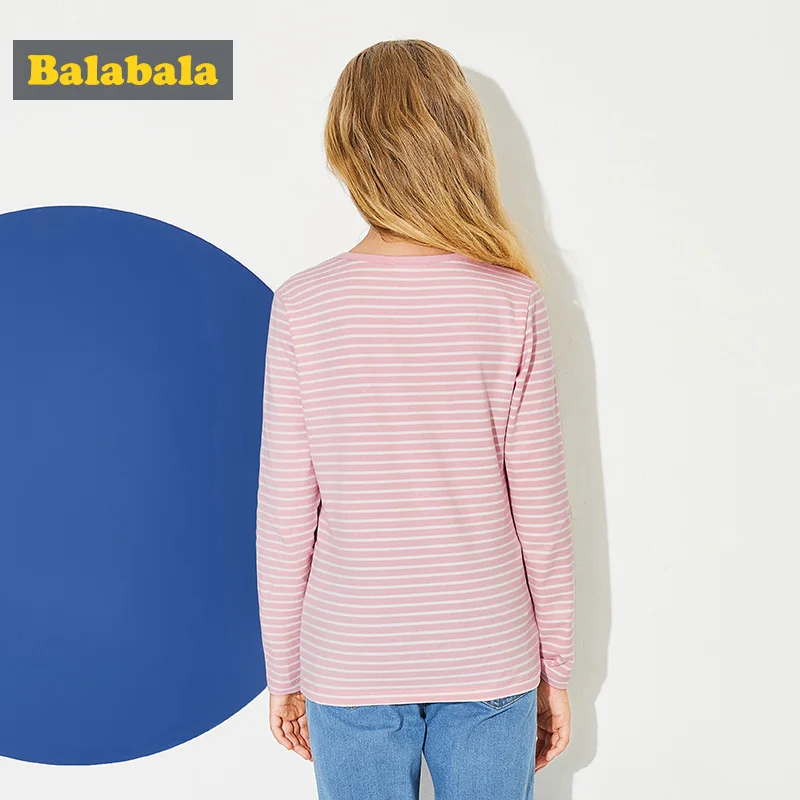 Balabala/Одежда для девочек Весенняя футболка с длинным рукавом roupas/Толстовка