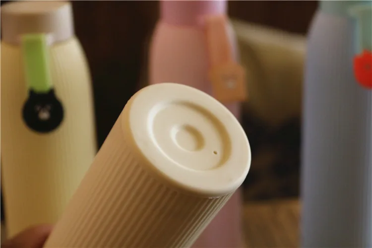 GFHGSD дети Infusers высокая термостойкость стекло спортивные бутылки для воды портативный с набор из силикона посуда для напитков, бутылки для воды