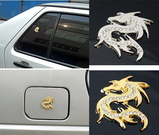 Металлическая наклейка rete с блестящим кристаллом dragon 3D Автозапчасти