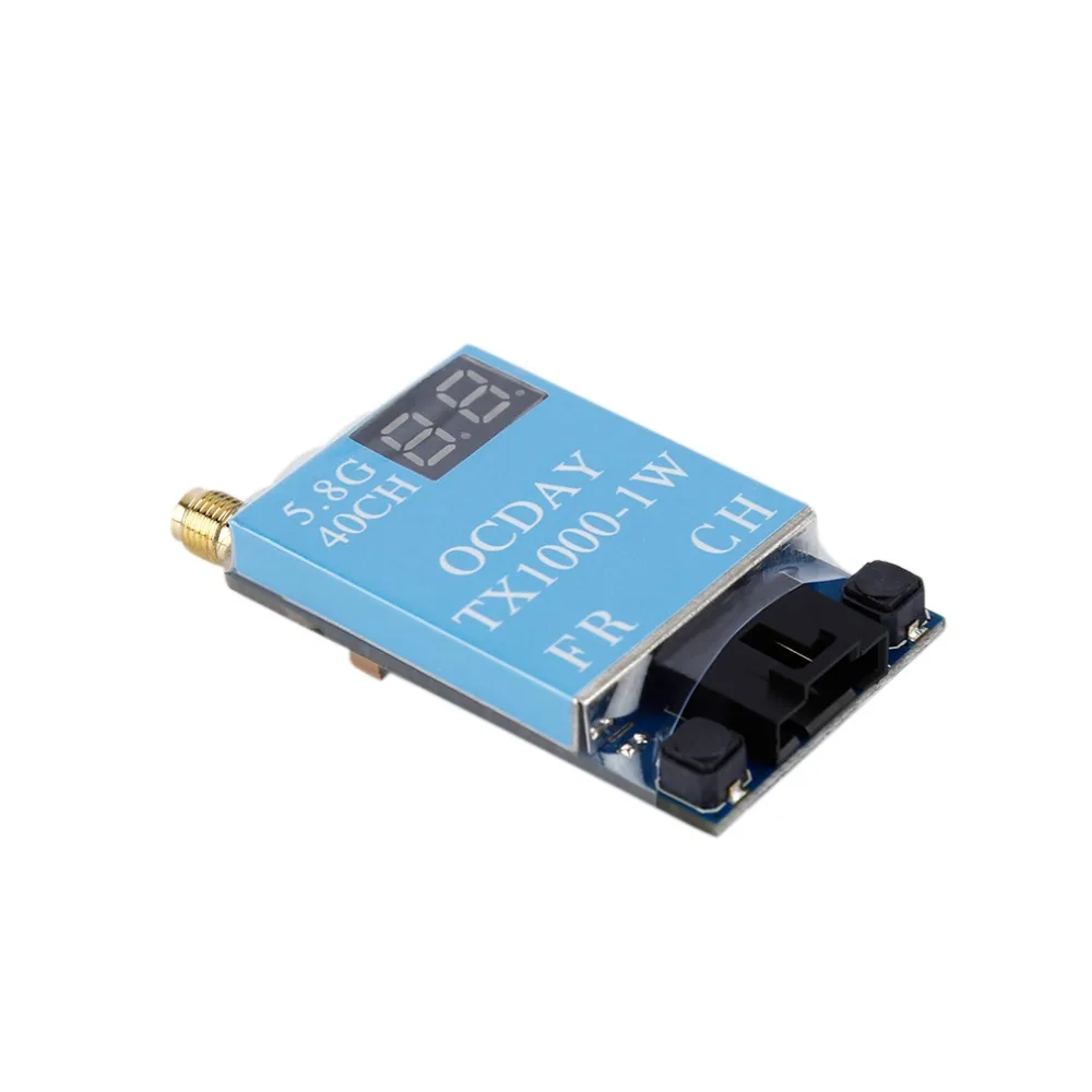 1 шт. FPV 5 8G 40CH TX1000 1000 мВт 7 26 в беспроводной AV Передатчик изображения для хобби
