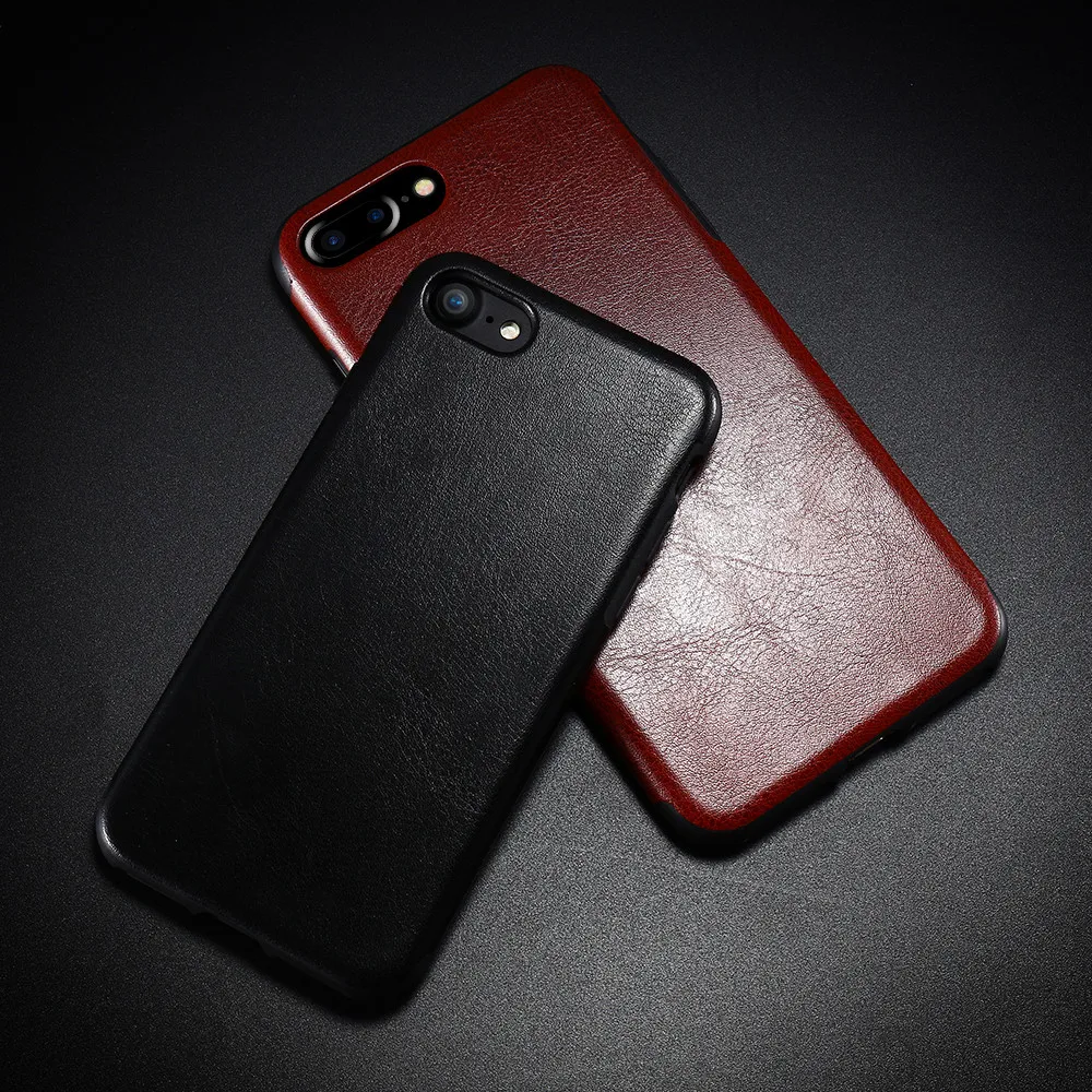 KISSCASE роскошные чехлы с рисунком Crazy Horse для iPhone X XS деловые 11 6 6s 7 8 Plus Кожаные