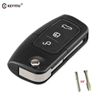 Раскладной ключ KEYYOU с 3 кнопками для Ford Focus Fiesta C-Max S-Max Ka Mondeo Galaxy