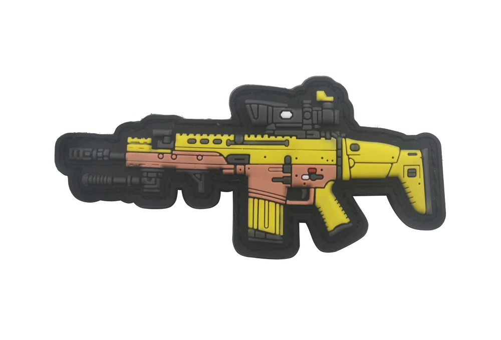 as picture19 PUBG в форме оружия ПВХ Падение резиновые патч патчи Военная Тактическая повязка на руку эпоксидные наклейки плеча Марка Одежда Аксессуары - Цвет: as picture19