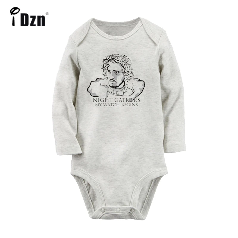 ieBaby2209GC Игра престолов Джон снежная ночь собирает мои часы начинается новорожденных мальчиков девочек униформа-комбинезон Детские боди комплекты одежды - Цвет: ieBaby2209GC