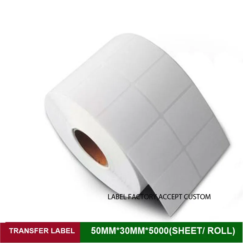 50*30 мм * 5000 листов термотрансферная этикетка чернильная бумага качественные