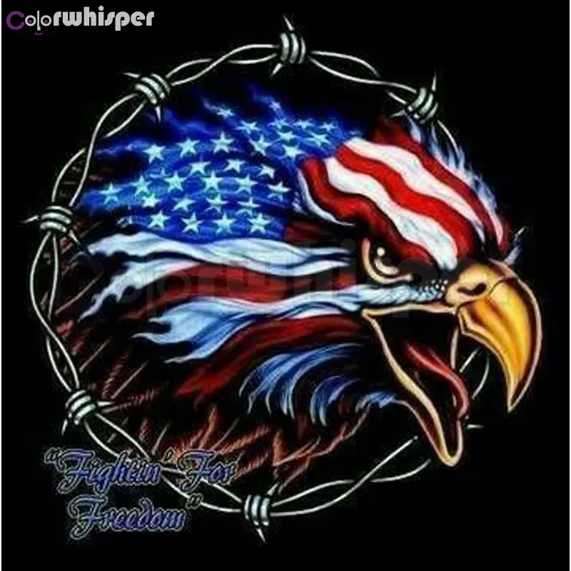 Алмазная живопись полноразмерная/круглая картина патриотическая американская