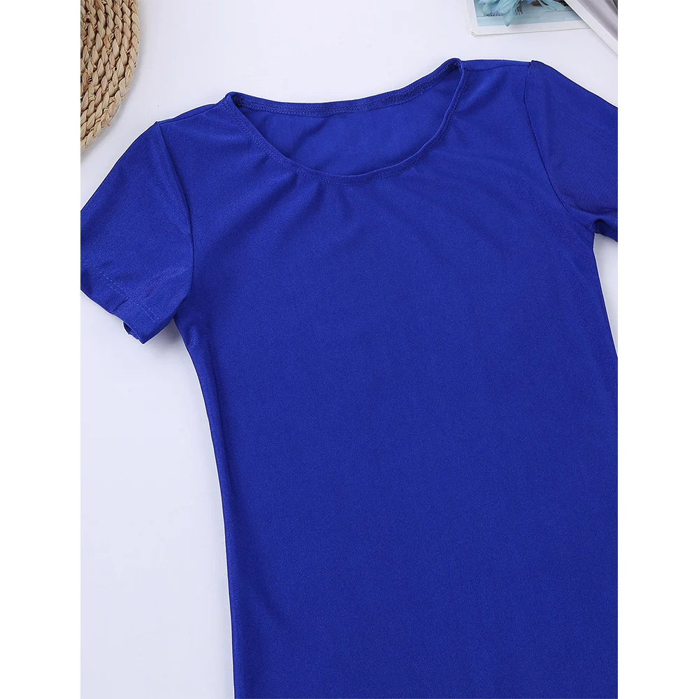 Гимнастический купальник для мальчиков и девочки балетные костюмы с коротким