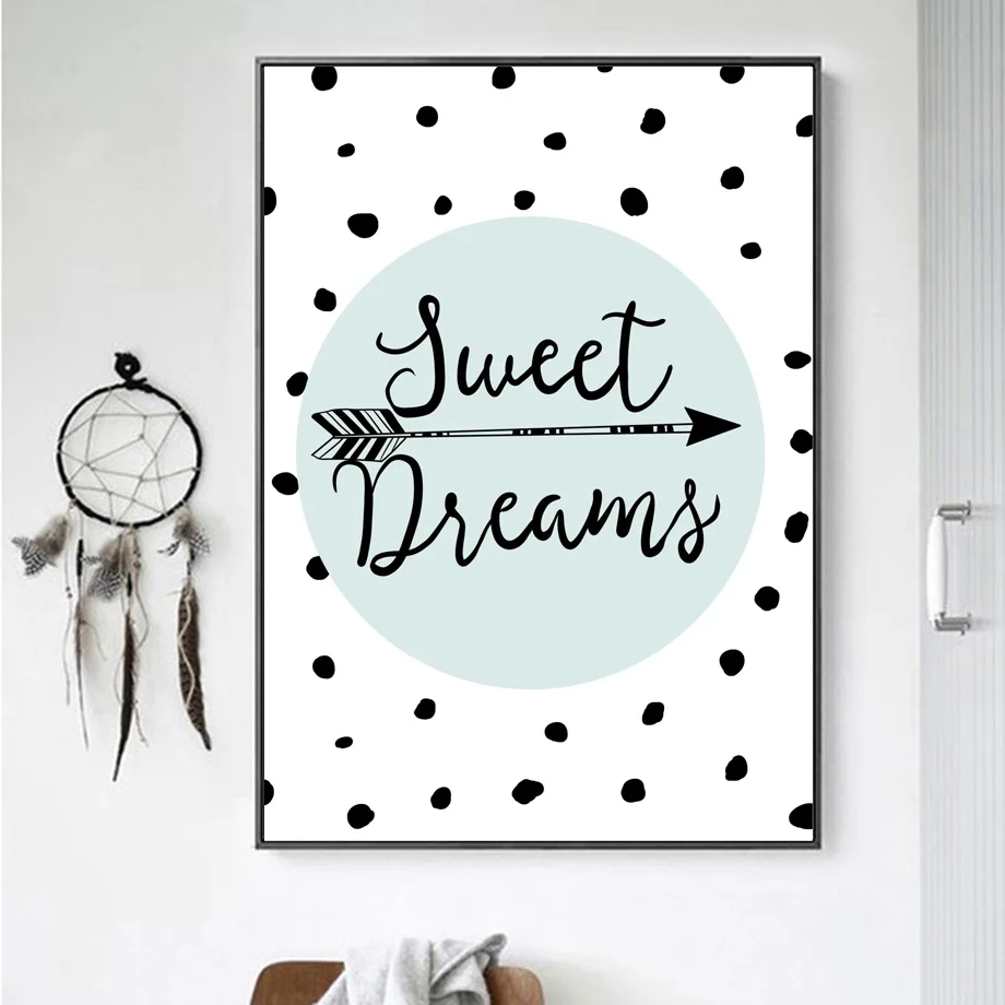 Панда цитаты Wall Art Холст Картина Nordic постер печать на холсте мультфильм стены