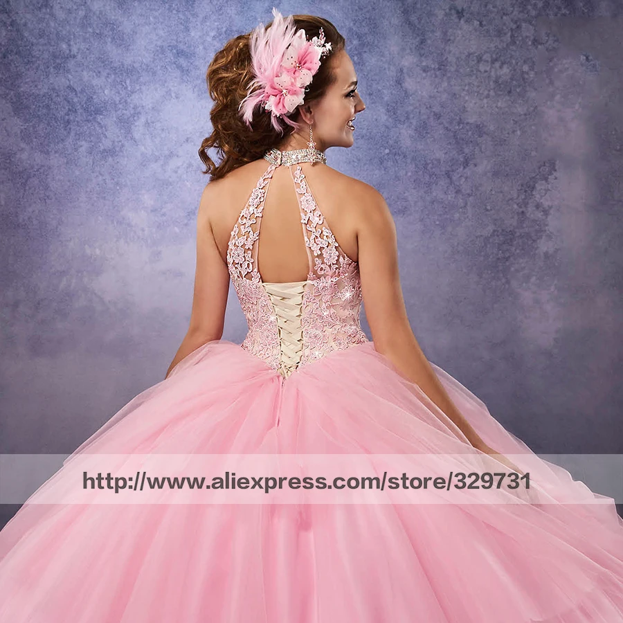 Хитрый Vestidos De 15 Anos Дебютантка Бальные Платья Кружева Аппликация Плюс Размер