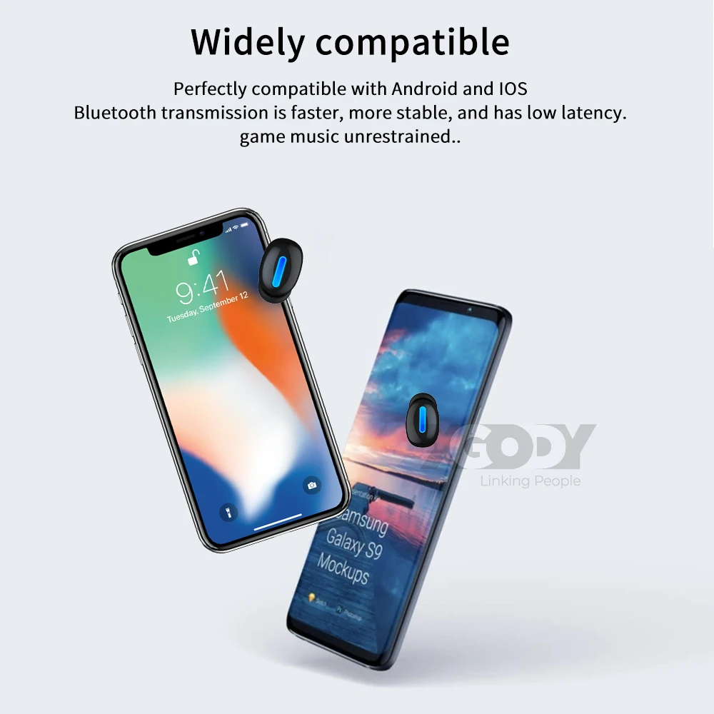 XGODY HBQ Q32 TWS настоящие беспроводные наушники Bluetooth 5,0 наушники с двойным микрофоном мини беспроводные наушники 2600 мАч мощные