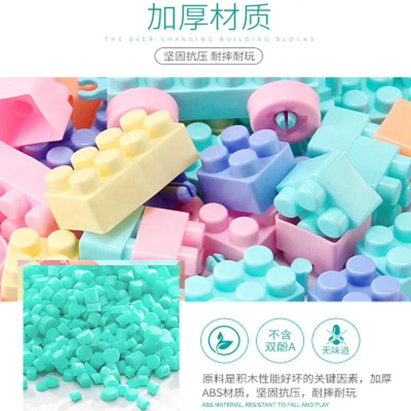 Building Block Кирпичи DIY классический большой Размеры комплект из 2 предметов в горошек