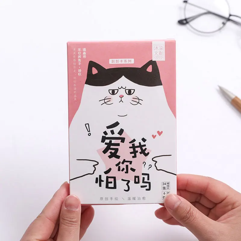 30 шт./лот милые животные открытка кошка панда Курица лапой карты поздравление с