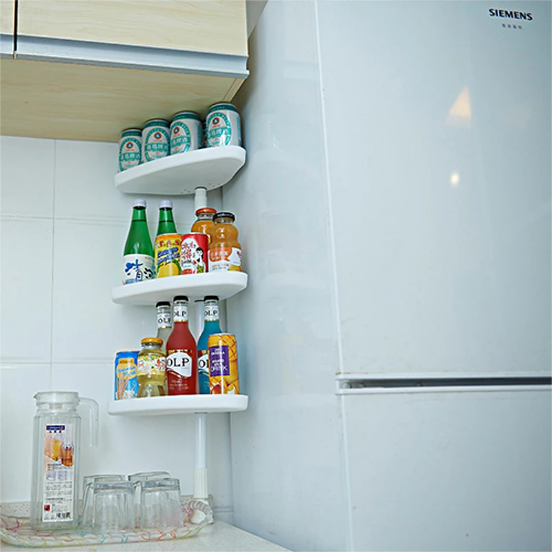 Трехуровневый Регулируемый Телескопический угловой органайзер для ванной и