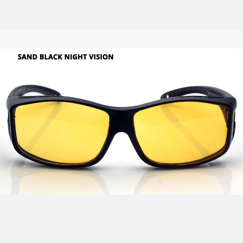sand-black-yellow Новинка, модные солнцезащитные очки для вождения, мужские, женские, поляризационные, для ночного видения, солнцезащитные очки для вождения, мужские солнцезащитные очки oculos de sol masculino - Цвет линз: sand-black-yellow