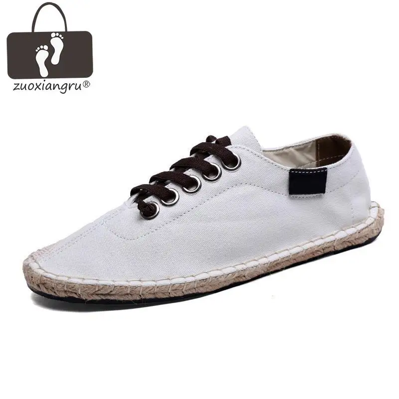 Лидер продаж мужские льняные туфли сезон весна-лето дышащие модные эспадрильи