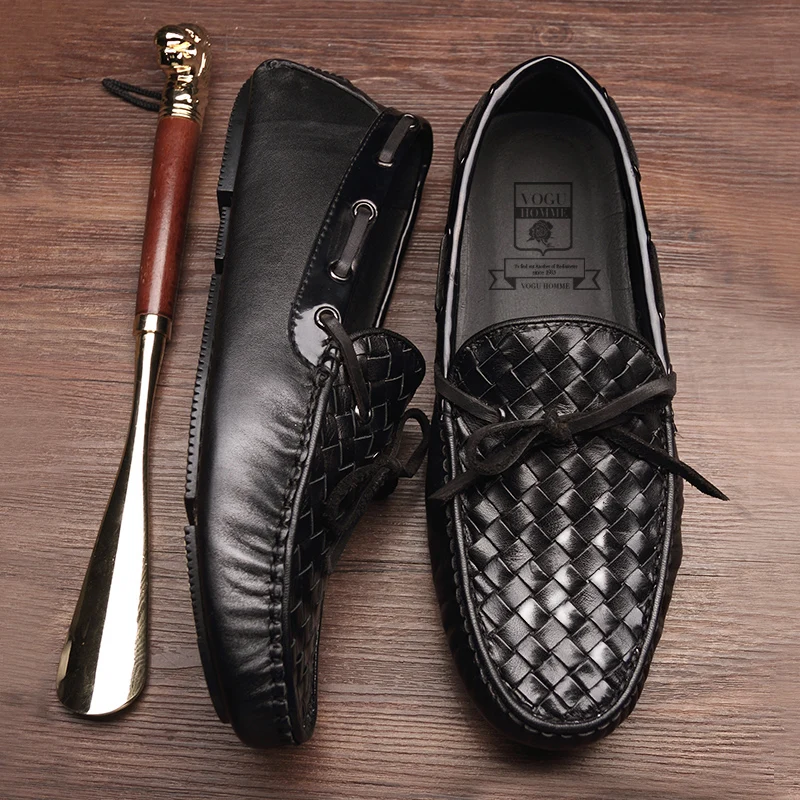 Мужчины повседневная обувь из натуральной кожи моды дышащая Мокасины ноги