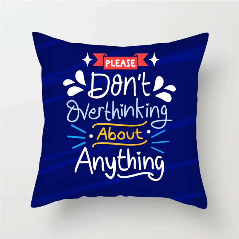 Fuwatacchi чехол для подушки с буквами поздравительные слова наволочка фразы