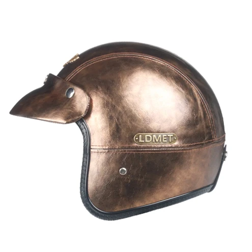 LDMET Кожа PU casco moto Винтаж moto rcycle шлем capacetes de moto ciclista панк Кафе racer с открытым лицом камуфляж - Цвет: 1