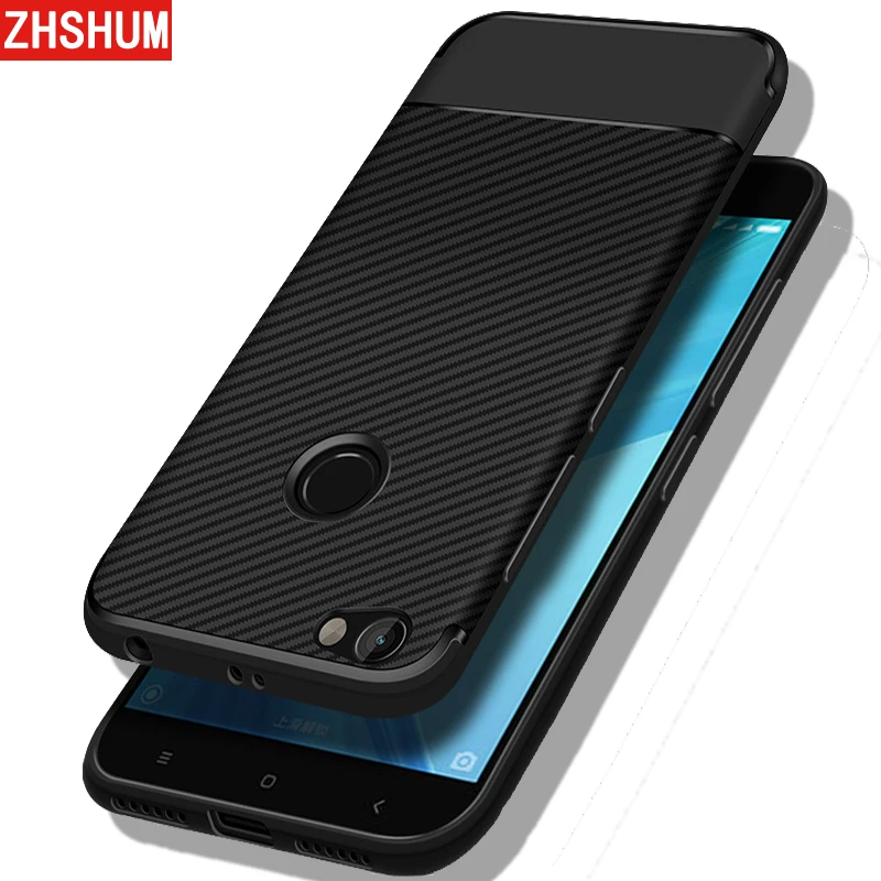 Чехол из углеродного волокна для Xiaomi Redmi Примечание 5A Prime мягкие силиконовые