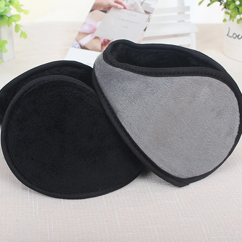 

1 Pair hot Style Korean Popular Winter Men's Earbuds Earbuds Solid Color Men's Warm Ears Ear Cover Their Hands