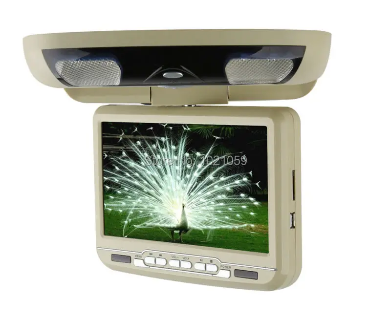 9 дюймов флип на крыше для контроля уровня сахара в крови с DVD/USB/SD/IR/FM/беспроводной игровой 180 градусов ratatable экран Встроенные динамики