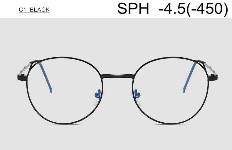 C1 (-4.5) SUMONDY SPH-1,0 до-6,0 рецептурных очков для близорукости мужчин женщин Высококлассные кошачьи очки с диоптрий миопия оптические очки Готовая продукция UF43 - Цвет оправы: C1 (-4.5)