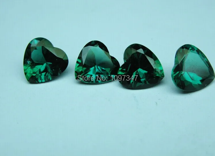 1 шт. Бесплатная доставка 9 мм синтетический Изумрудный камень для ювелирных