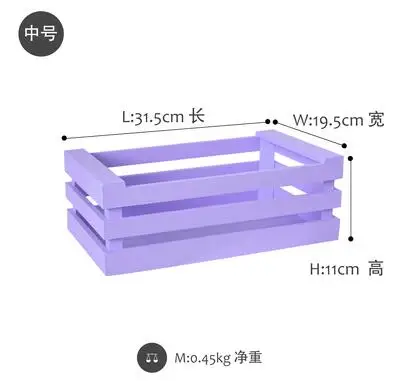 purple middle size Деревянная настольная подставка для хранения кухни/конфет/закуски/фруктов/лоток для хранения подносы для хранения косметики для украшения дома MTP04 - Цвет: purple middle size