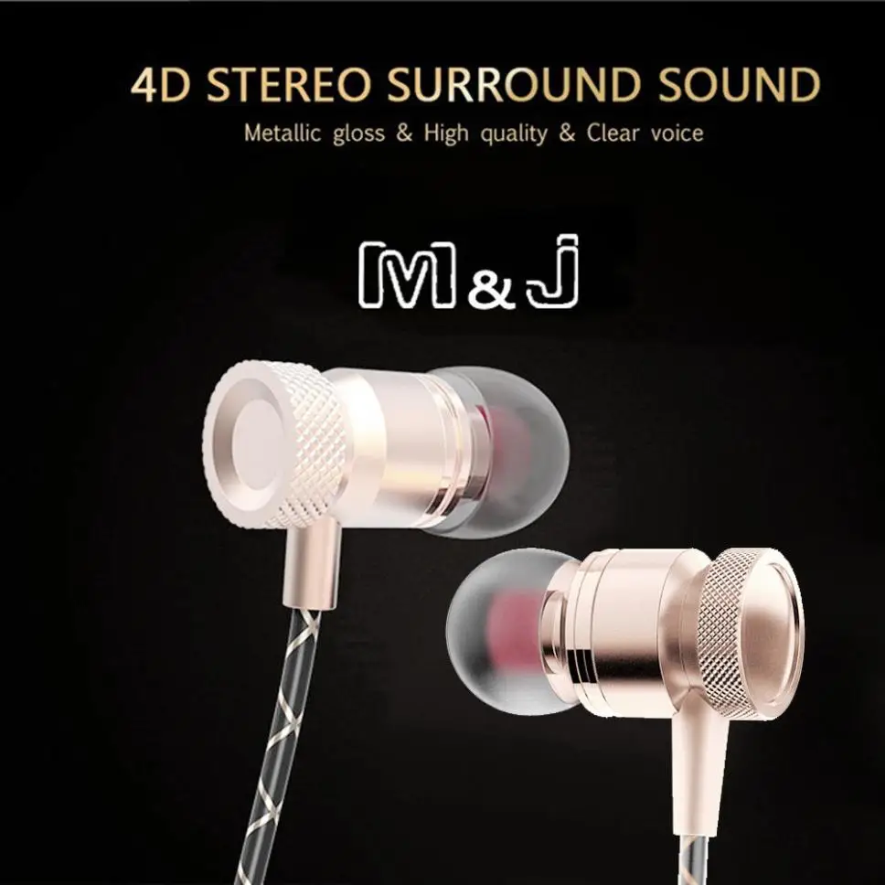 Стерео наушники вкладыши 3 5 мм гарнитура с супербасами металлические капли для