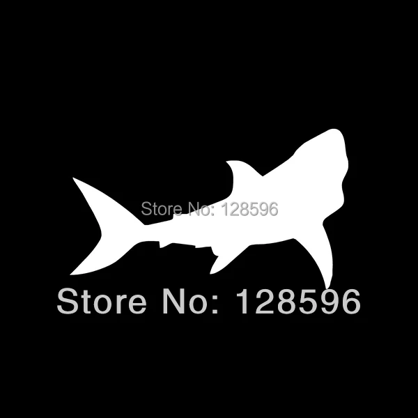 Отличная белая наклейка в виде акулы виниловая на заднее лобовое стекло для