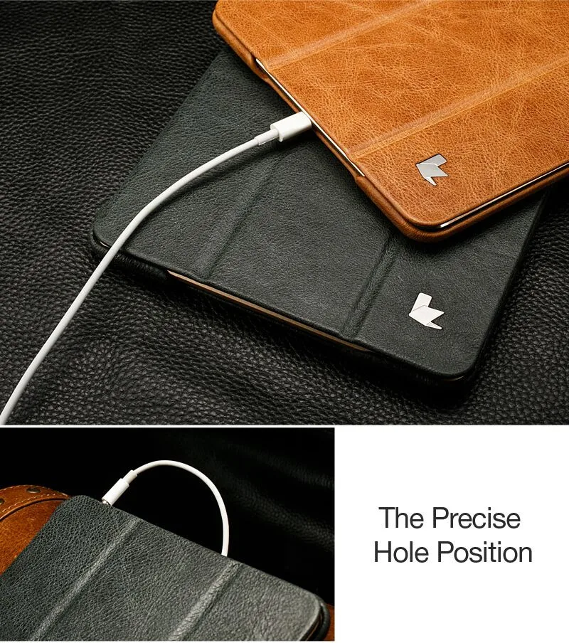 Jisoncase, флип-чехол для ipad Mini 4, чехол из натуральной кожи, автоматический режим сна, пробуждение, роскошный бизнес планшет, умный чехол для ipad mini 4