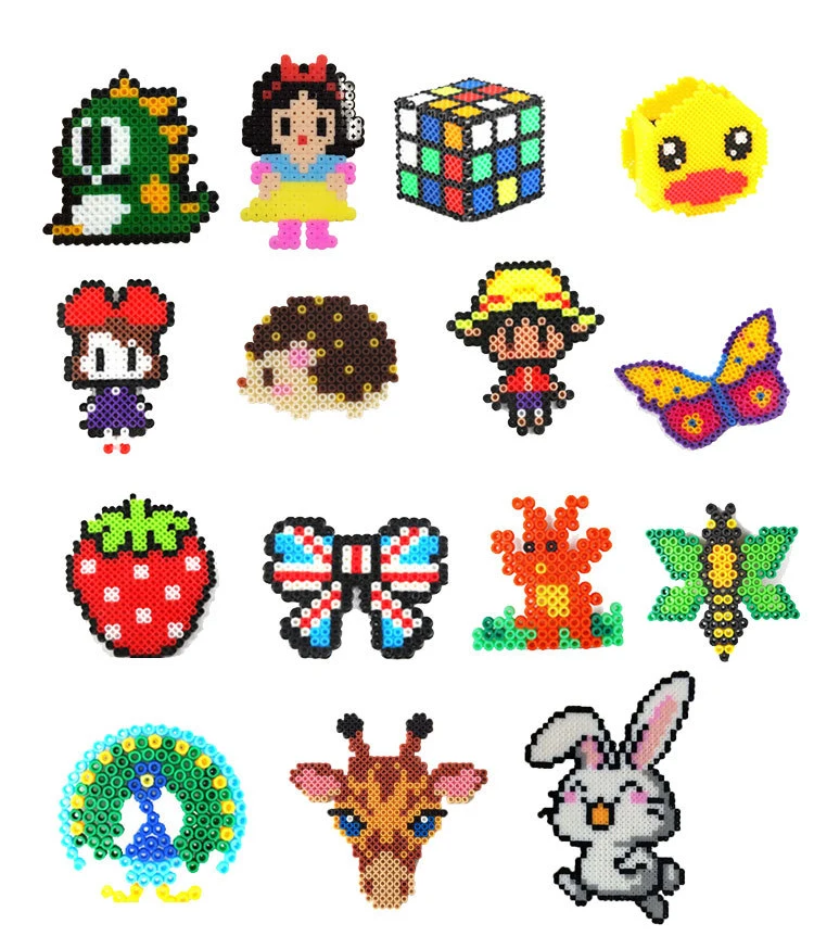 2 коробки 5 мм 24 цвета perler бусины набор Хама бусины с шаблоны, аксессуары для детей DIY 3D головоломки Развивающие игрушки GYH