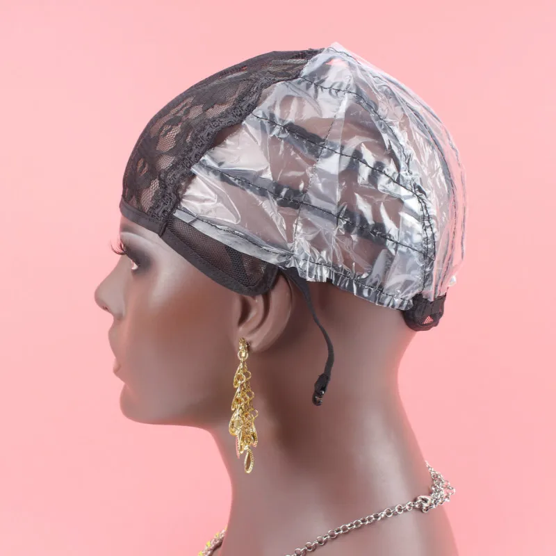 Шапки для париков среднего размера S/M/L черного цвета машинная работа плетение с