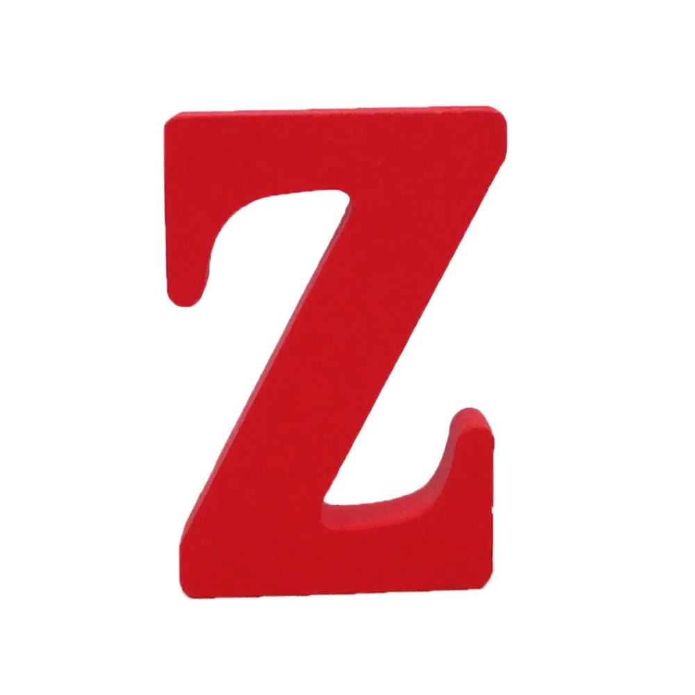 Z Вечерние предметы первой необходимости от А до Я деревянные буквы для свадьбы День рождения украшения дома красный Алфавит домашний Декор стены комнаты - Цвет: Z