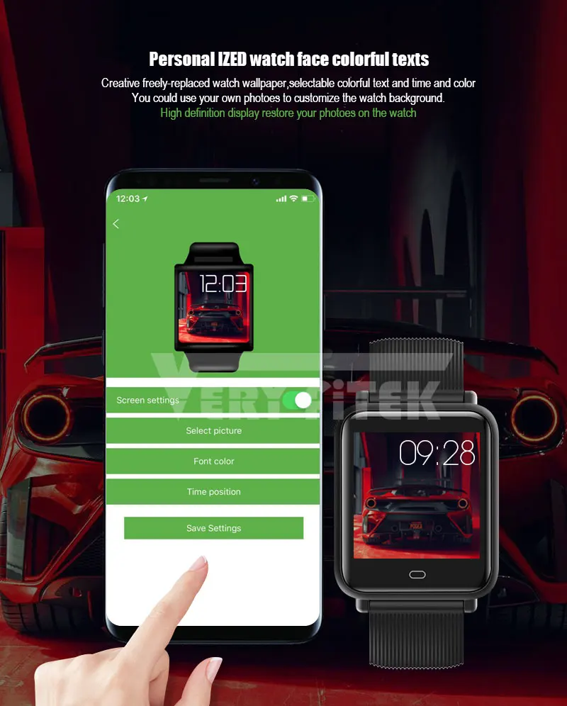 Смарт-часы VERYFiTEK Q9 с монитором артериального давления и сердечного ритма, IP67 водонепроницаемые спортивные фитнес-часы Trakcer для мужчин и женщин, умные часы