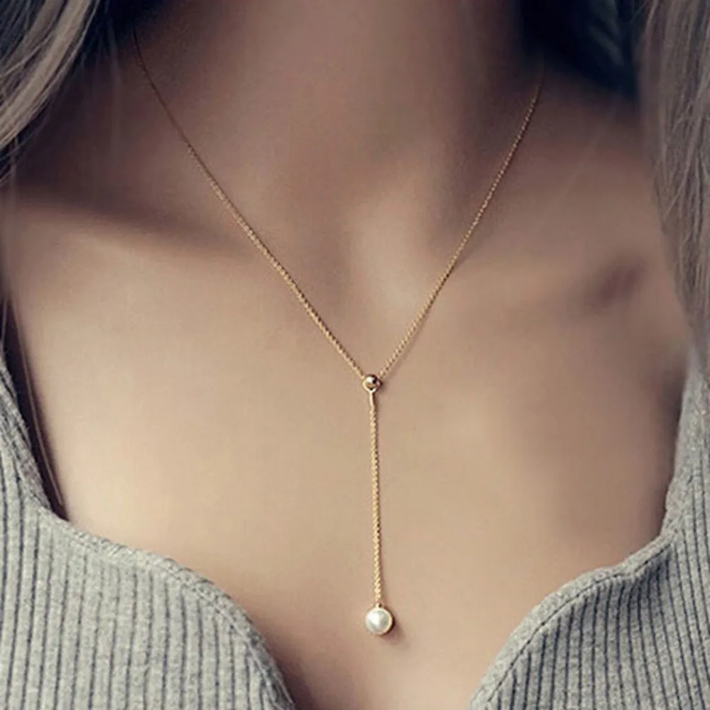 Pearl Винтажные Многослойные золотые ожерелья для женщин, модные ожерелья с Луной, звездой и кристаллами, ожерелья и кулоны, колье в стиле бохо, ювелирные изделия - Окраска металла: Pearl