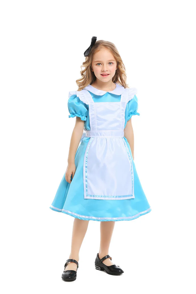 Алиса в стране чудес нарядное платье для девочек костюм Лолиты на Хэллоуин