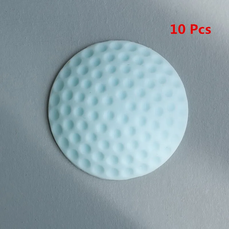 Blue 10pcs 1/2/5/10 шт утолщение стенки Mute Гольф моделирование резиновые ручки двери замок защитная накладка стены дверную ручку коврики - Цвет: Blue 10pcs