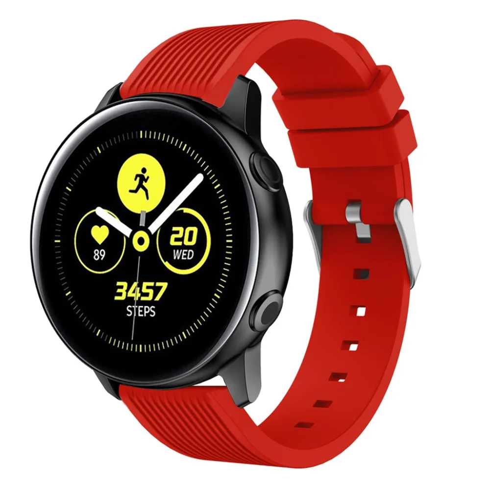 for Samsung Galaxy Watch Active Band Silicone Wristband for Galaxy Watch 46mm Bands Bracelet Watch Strap 20mm Watch Band