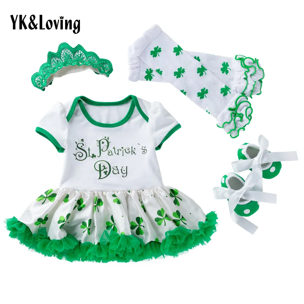 YK &amp Loving/комплекты для новорожденных девочек юбка с обувью в стиле Дня Святого