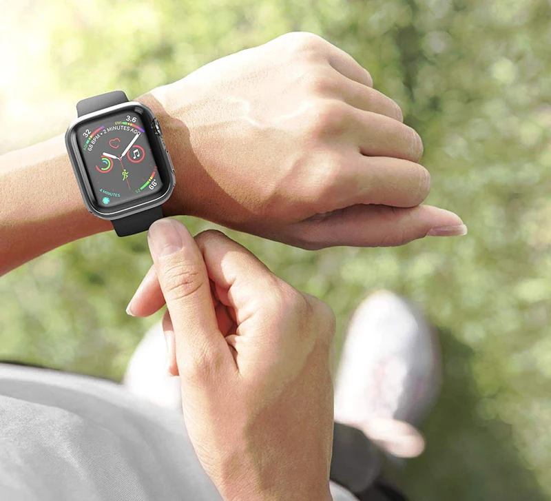 Прозрачный чехол для Apple Watch Series 5 4 3 2 1 360 полностью мягкий прозрачный защитный чехол для iWatch 5 4 38 мм 42 мм 40 мм 44 мм