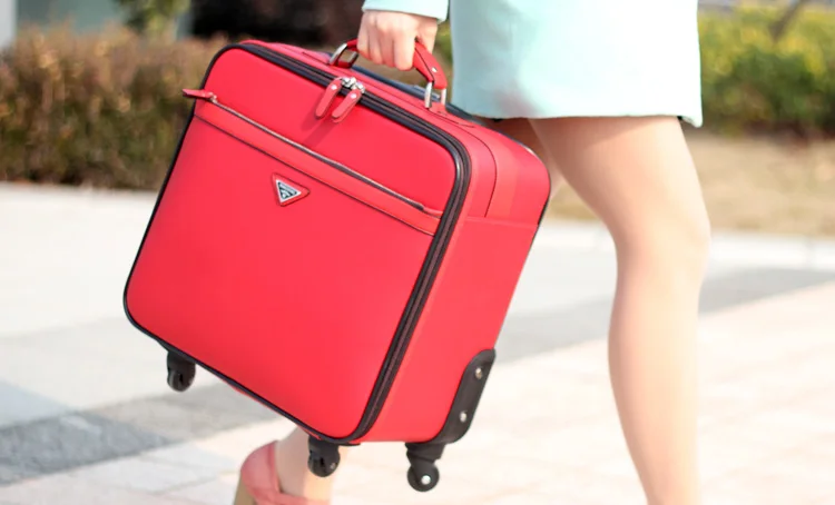 16 ''Для женщин Карамельный цвет вести дамы Spinner Дорожный чемодан маленький