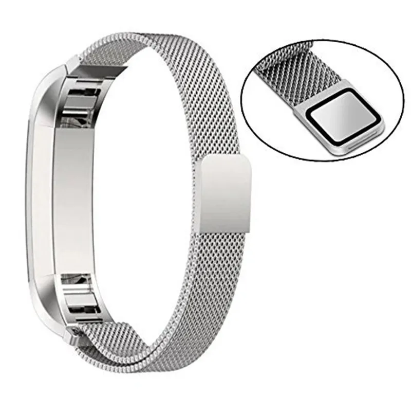 Миланская петля ремешок для Fitbit Alta HR/Alta сменный Браслет из нержавеющей стали металлический браслет+ магнитная застежка